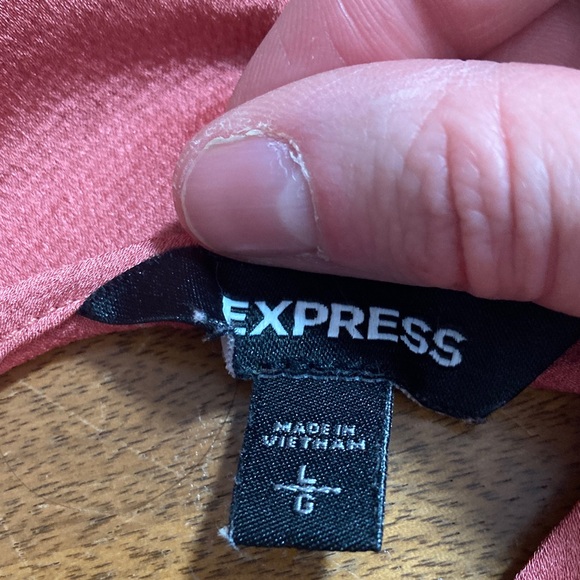 💜2for$35💜 Express Women's Coral Ruffled Cross-Back V-Neck Tank Top Lightweight - Picture 7 of 11